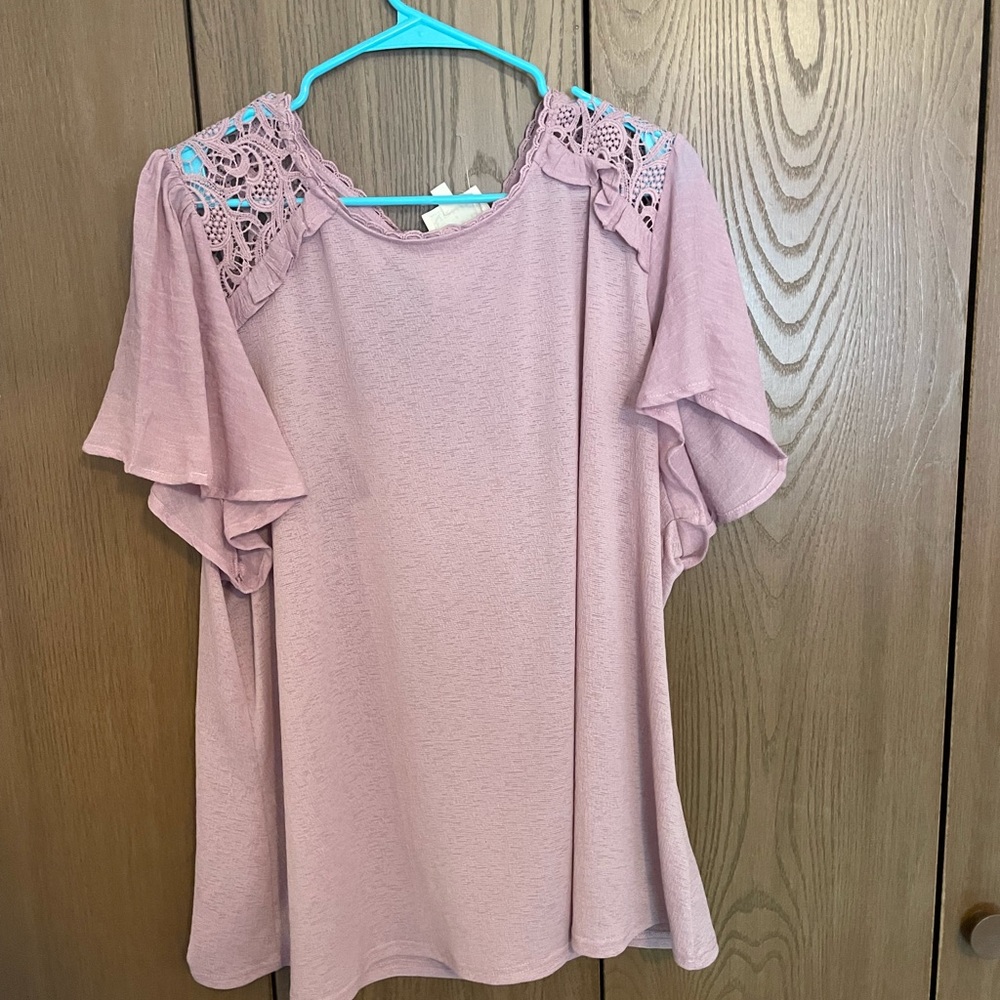 NWOT pinkish purple dress top 3x